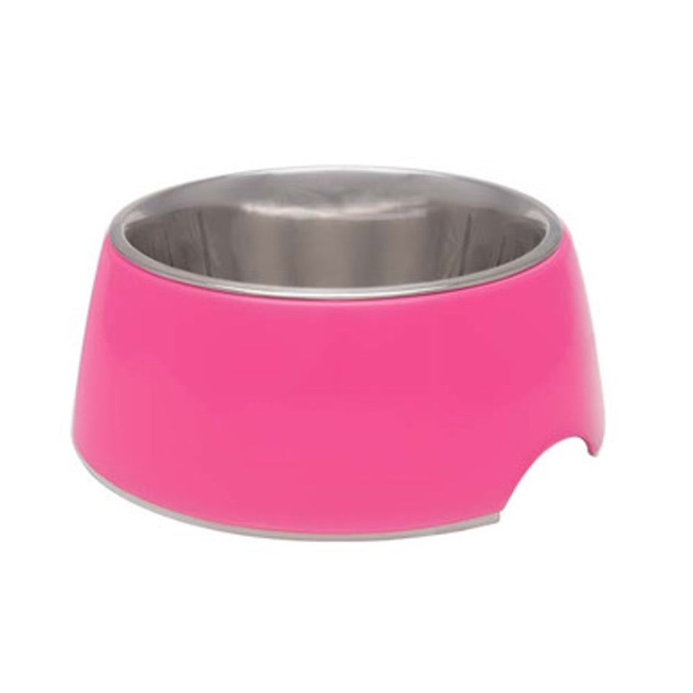 Loving Pets Retro Bowl Dog Food & Water Bowl - Hot Pink