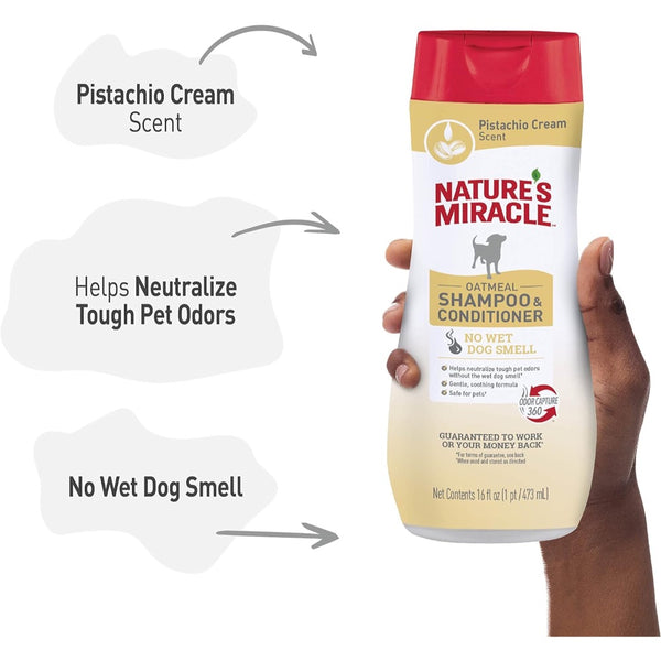 Nature's Miracle Oatmeal Shampoo & Conditioner Pistachio Cream Scent