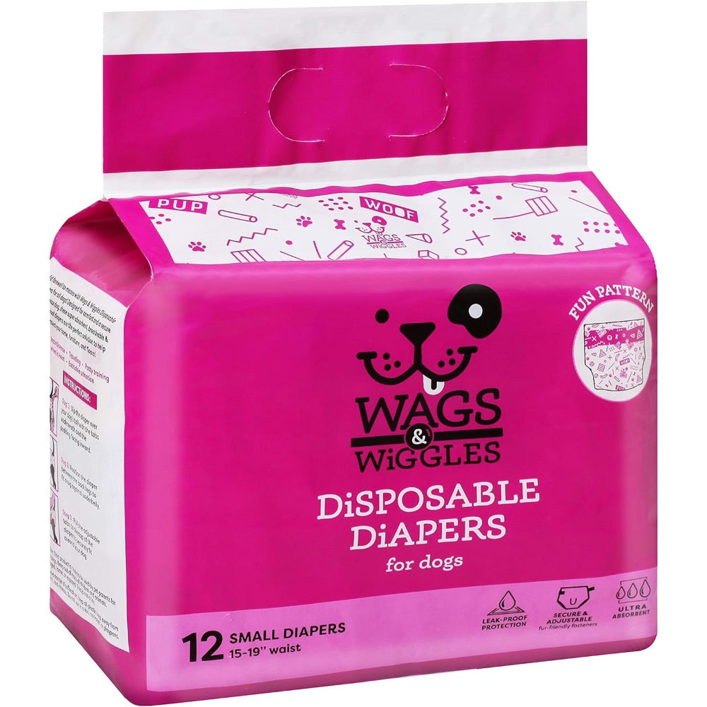 Wags & Wiggles Diapers - 12 Small Diapers
