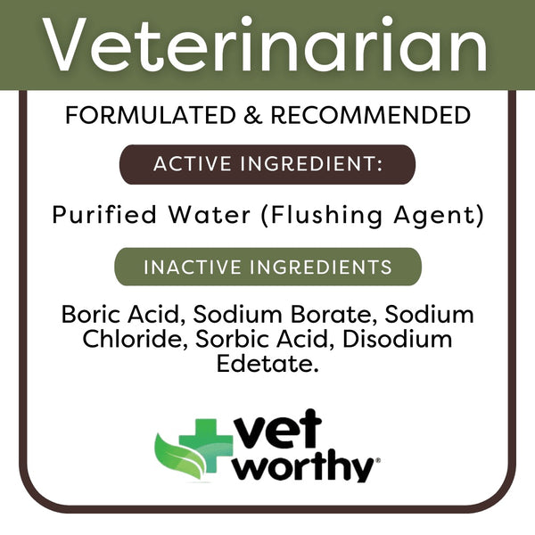 Vet Worthy Sterile Eye Wash for Dogs 4oz Paws and Whiskers