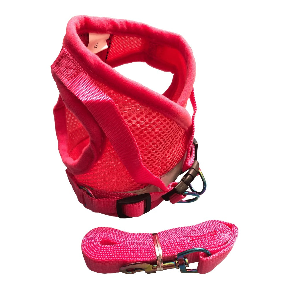 Travel Cat "The Purrfectly Pink" Iridescent Limited-Edition Harness & Leash Set