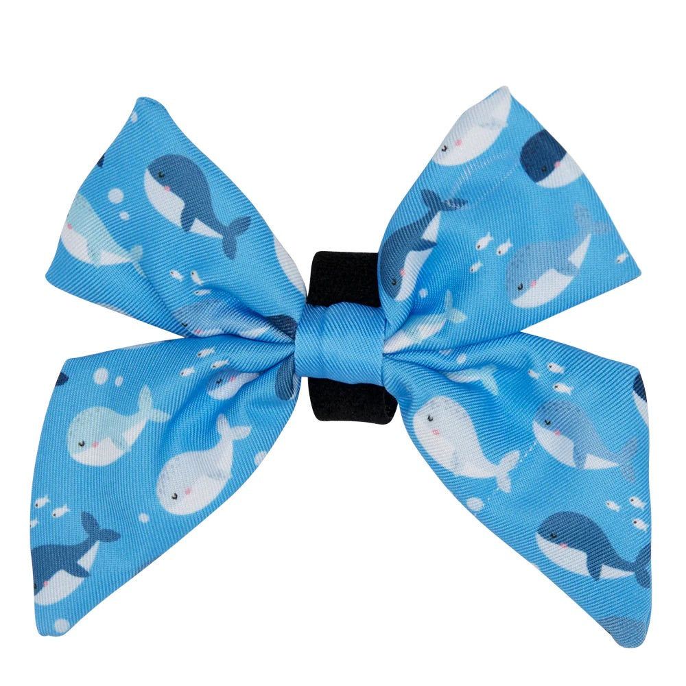 Sassy Woof DOG SAILOR BOW - MIGHT AS WHALE