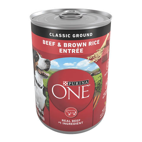 Purina ONE Chicken & Brown Rice Entrée Classic Ground Wet Dog Food - 13oz