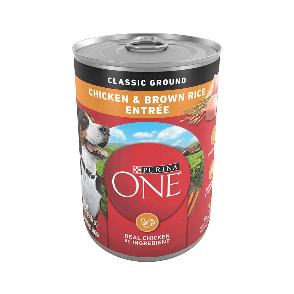 Purina ONE Chicken & Brown Rice Entrée Classic Ground Wet Dog Food - 13oz
