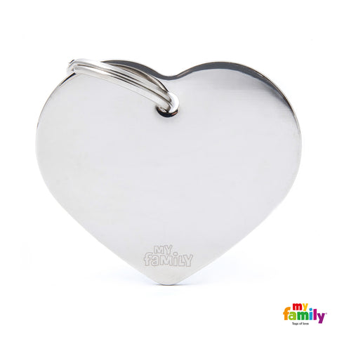 My Family ID TAG BASIC COLLECTION CIRCLE IN CHROME PLATED BRASS