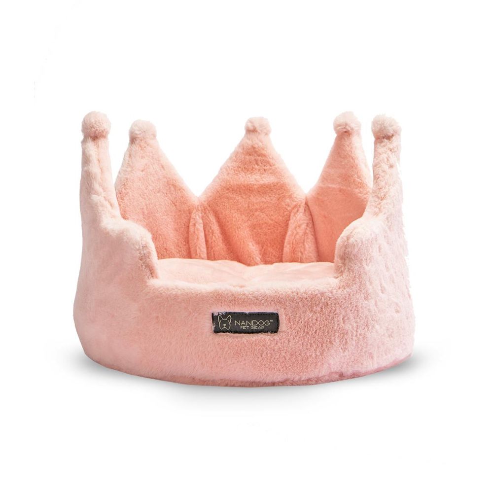 Nandog Crown Bed - Light Pink