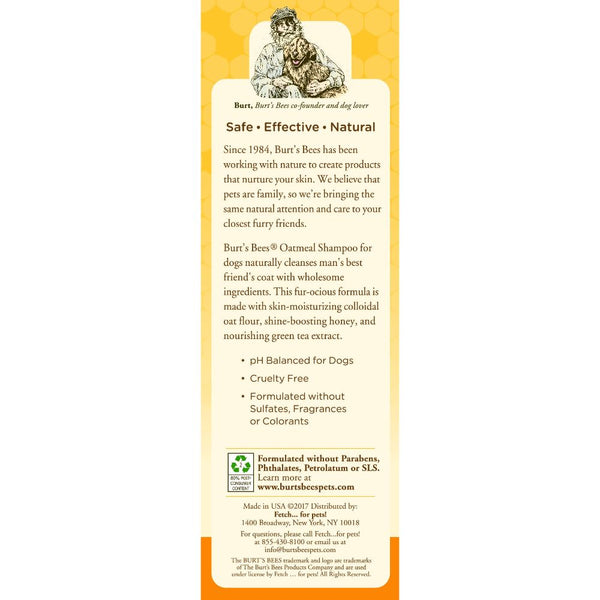 Burt's bees oatmeal shampoo with colloidal oat flour & outlet honey for dogs