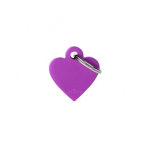 My Family ID TAG BASIC COLLECTION BIG HEART PINK IN ALUMINUM