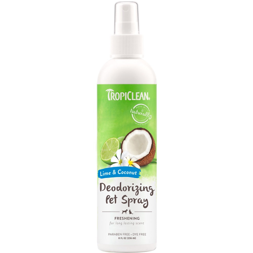 TROPICLEAN LIME AND COCONUT DEODORIZING SPRAY FOR PETS