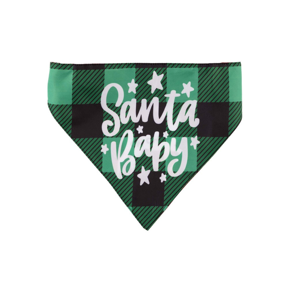 Barker's Bowtique TWO SIDED BANDANA - SANTA BABY/ HO HO HO