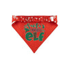 Barker's Bowtique TWO SIDED BANDANA - HAPPY HOLIDAYS/SANTA'S FAVORITE ELF