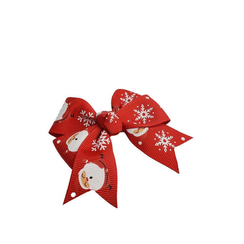 Barker's Bowtique HAIR BOW - RED SNOWFLAKE