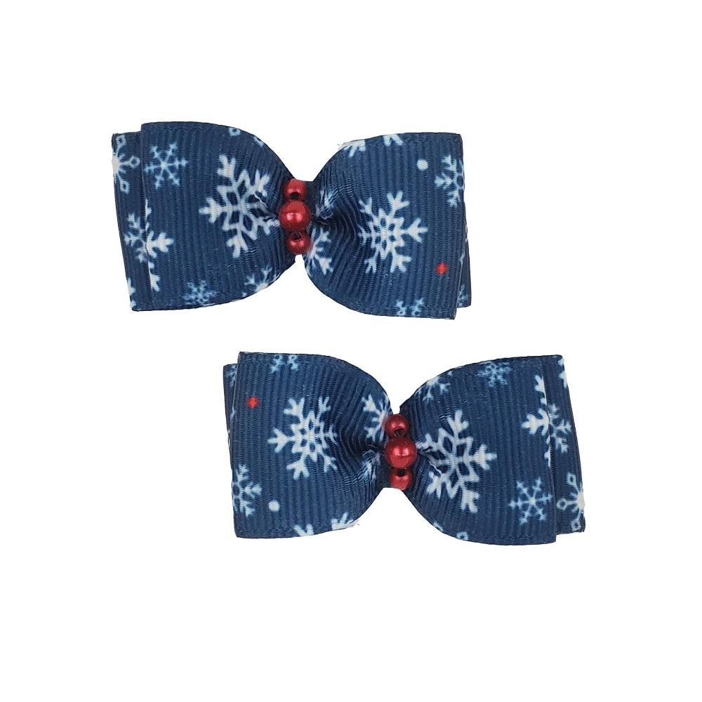 Barker's Bowtique Hair Bows - Snowflakes