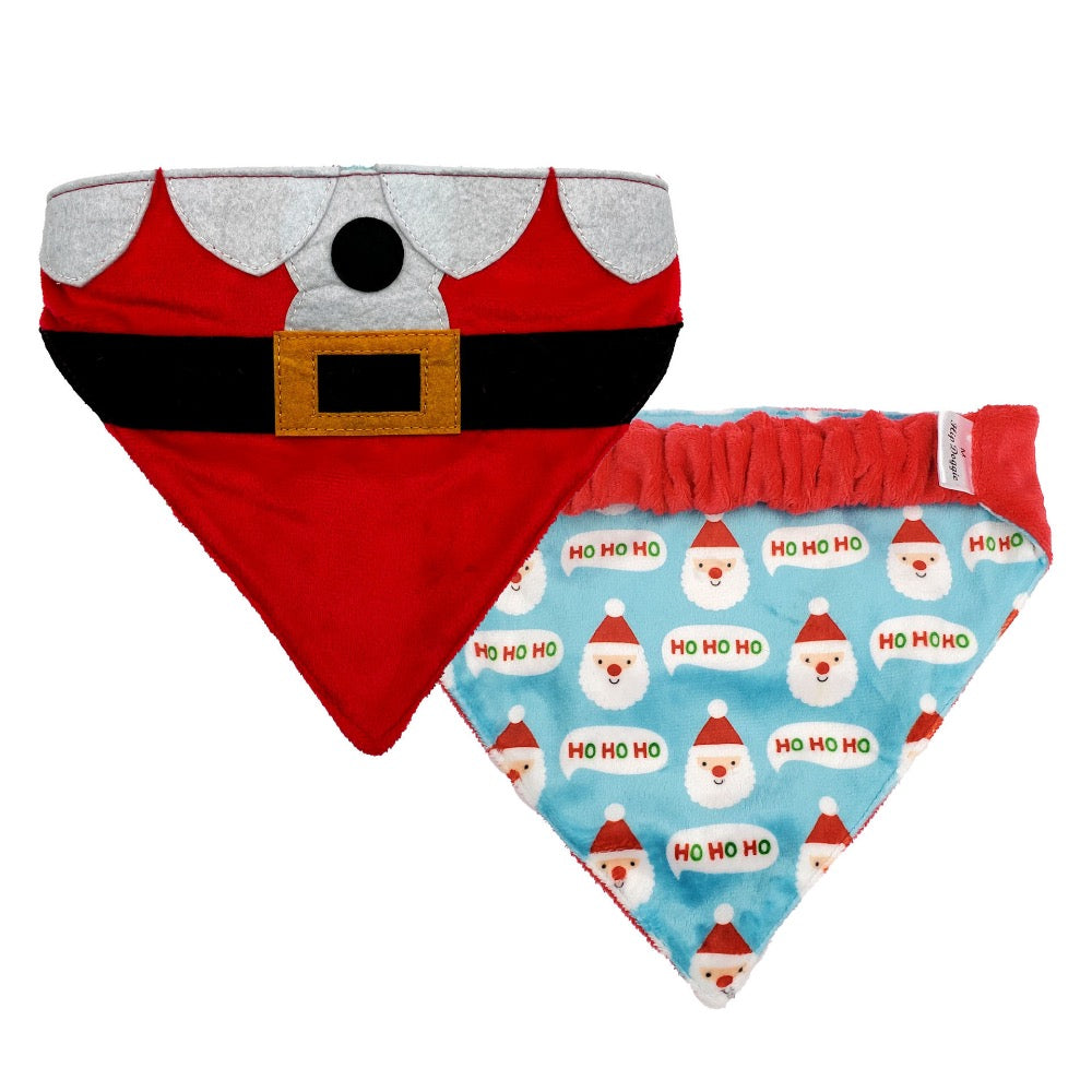 Barker's Bowtique Two Sided Bandana – Santa/HoHoHo