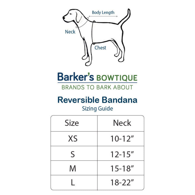 Barker's Bowtique Two Sided Bandana – Santa/HoHoHo