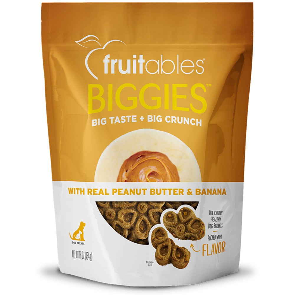 Fruitables Biggies Peanut Butter & Banana Dog Treats