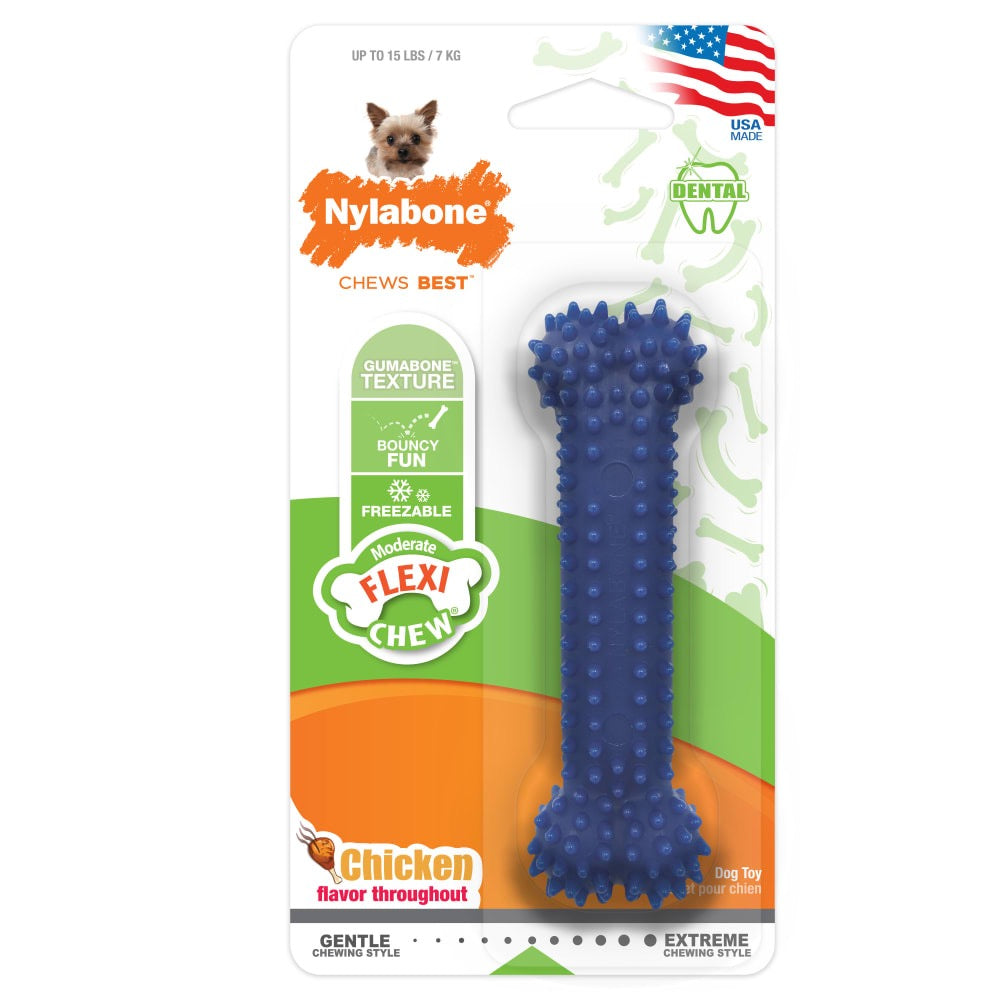 Nylabone® Flexi Chew® Moderate Chew Chicken Flavor Dental Chew Dog Toy