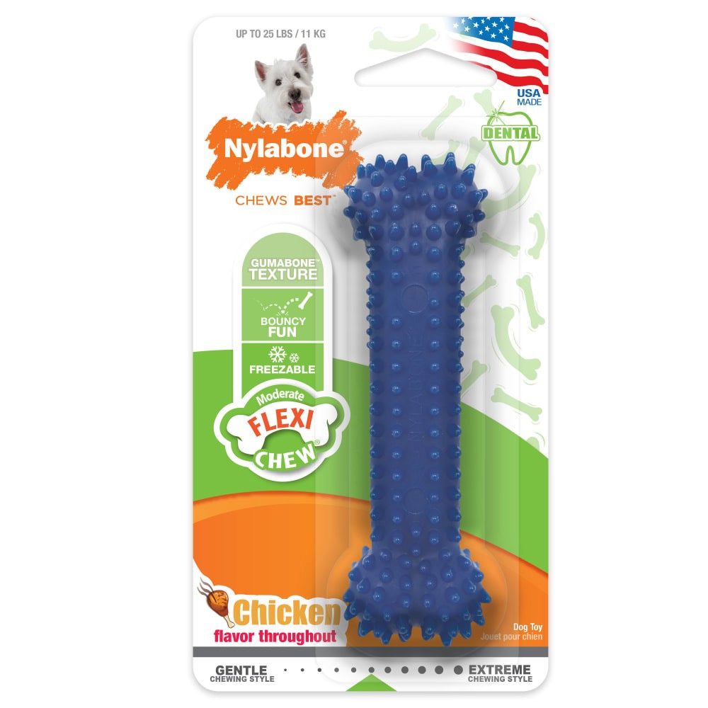 Nylabone® Flexi Chew® Moderate Chew Chicken Flavor Dental Chew Dog Toy