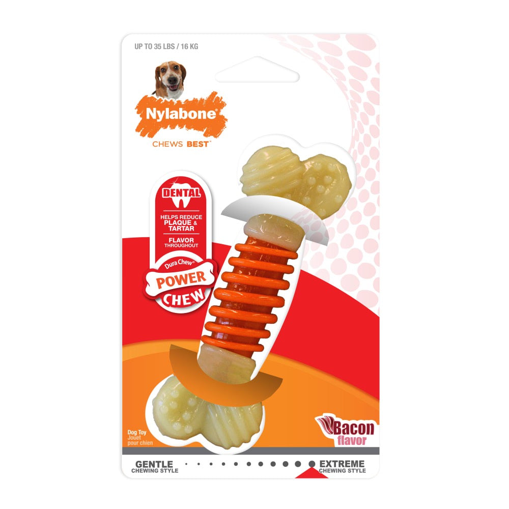 Nylabone Dental Chew Pro Action Dental Dog Chew Bacon Flavor
