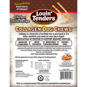 Lovin Tenders Collagen Dog Chews – 5" Crunchy Sticks, 40-Pack (10oz)