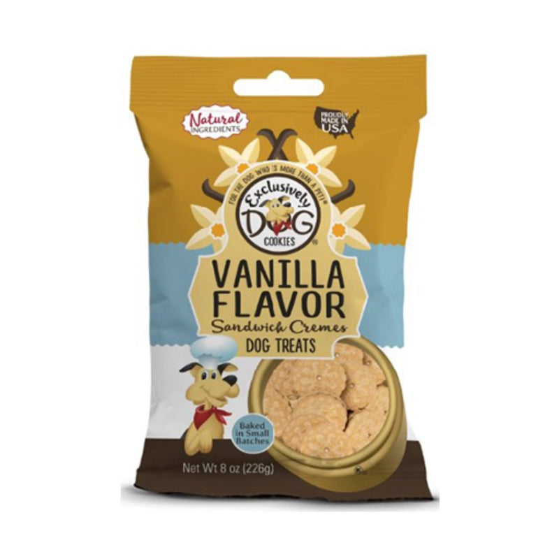 Exclusively Dog Cookies Vanilla Flavor Sandwich Cremes