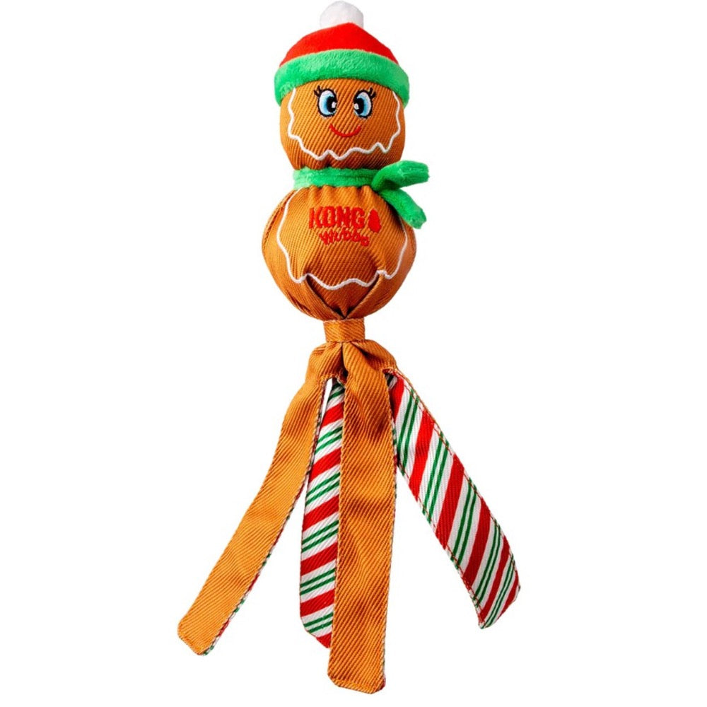 KONG Holiday Wubba™ Gingerbread Man Dog Toy