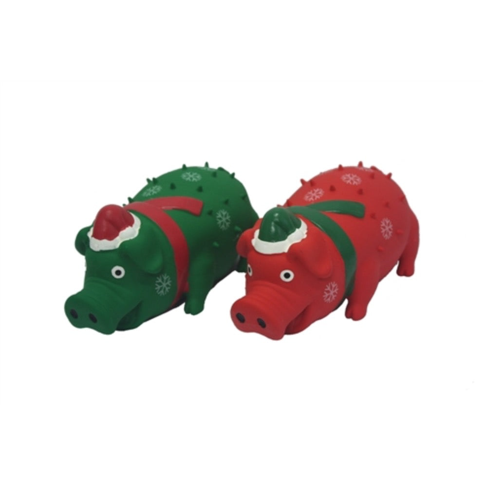 Multipet Globlet with Scarf and Santa Hat Dog Toy 8"