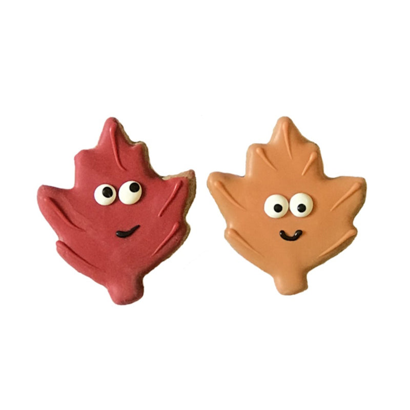 Pawsitively Gourmet Fall Emoji Leaves Cookie (One Cookie)