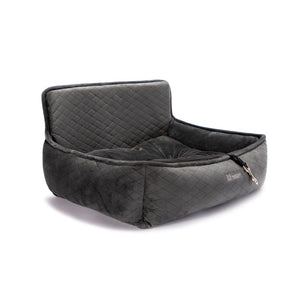 Nandog CAR SEAT QUILTED DARK GRAY - Large