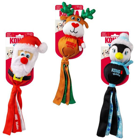 KONG Holiday SqueakAir® Balls with Gingerbread and Candy Cane Print - 6-pk