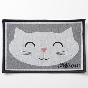 Petrageous Sleepy Kitty, Gray Tapestry Placemat