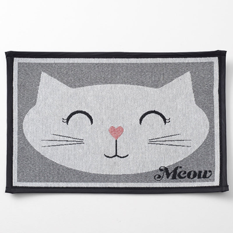 Petrageous Sleepy Kitty, Gray Tapestry Placemat