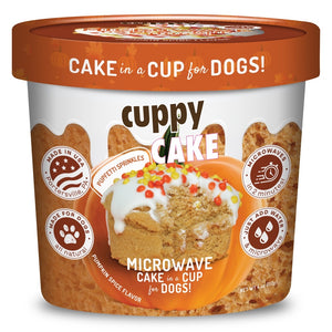 Cuppy Cake Microwave Cake in A Cup for Dogs - Pumpkin Spice Flavor with Pupfetti Sprinkles