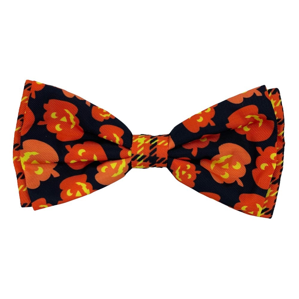 Huxley & Kent Halloween Plaid-O-Lantern Bow Tie