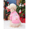 PETSIN Christmas Pink Snowman HOHO Print Crew Neck Sweatshirt