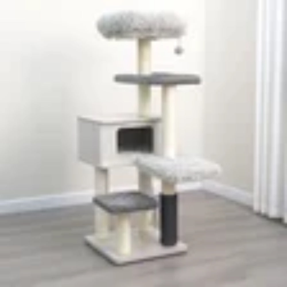 Catry Kasio 6- Level Modern Cat Tree with Premium Shag Fur- Kasio Gray