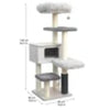 Catry Kasio 6- Level Modern Cat Tree with Premium Shag Fur- Kasio Gray