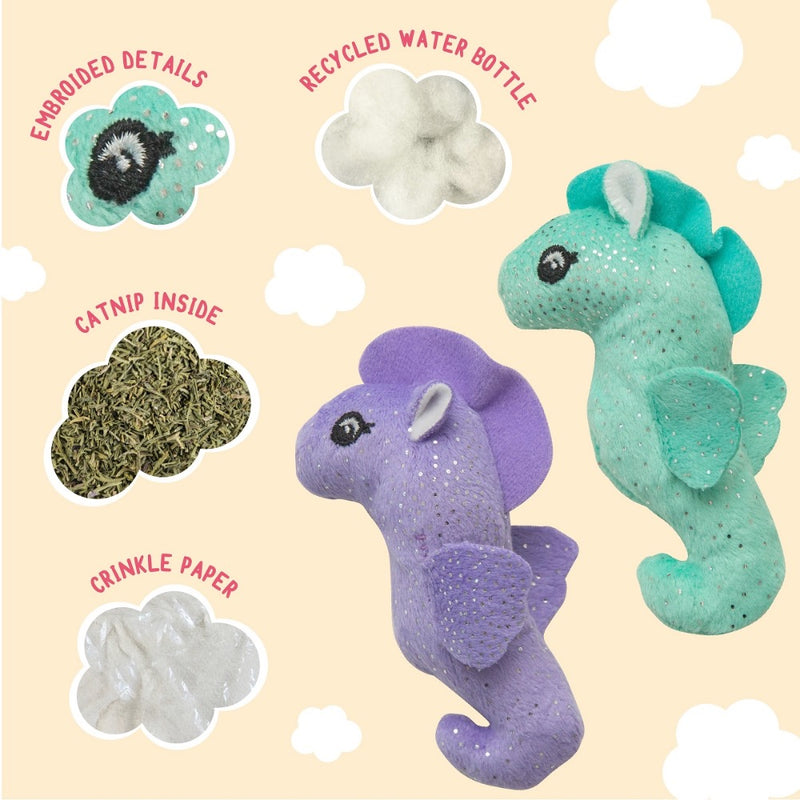 SnugArooz Kitty Seahorse with Catnip - 2pk