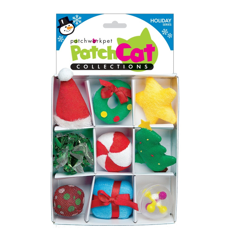 Patchwork Pet PatchCat Holiday Box Cat Toys - 3"