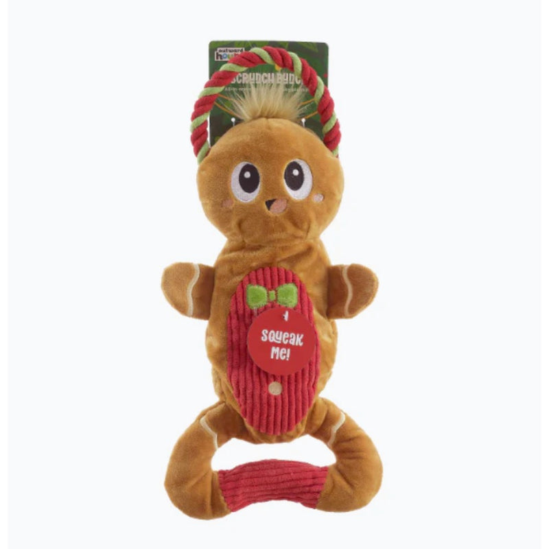 Outward Hound Scrunch Bunch Gingerbread Man Rope Dog Toy