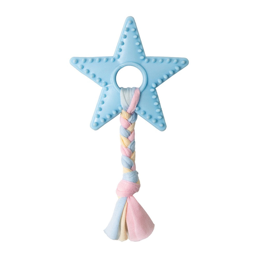 SnugArooz Lil Star Chew Dog Toy - Blue 7"