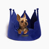 Nandog CROWN BED MICRO PLUSH ROYAL BLUE - LARGE