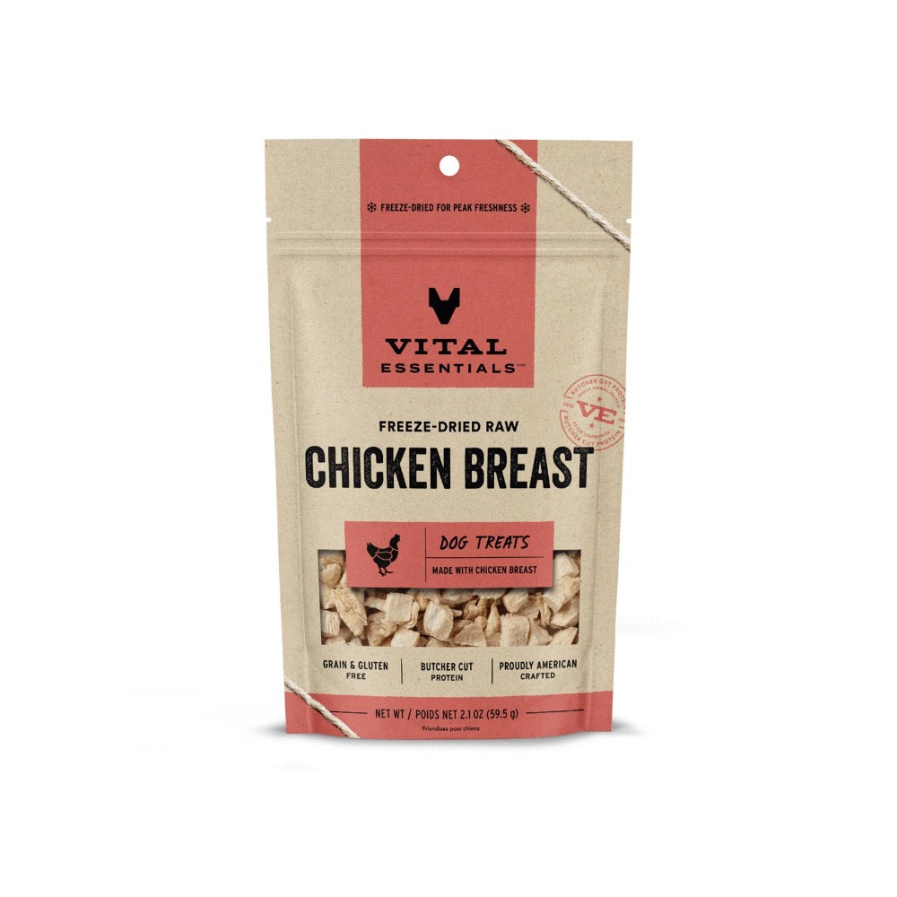 Vital Essentials® Freeze-Dried Chicken Breast Dog Treats- 2.1 oz