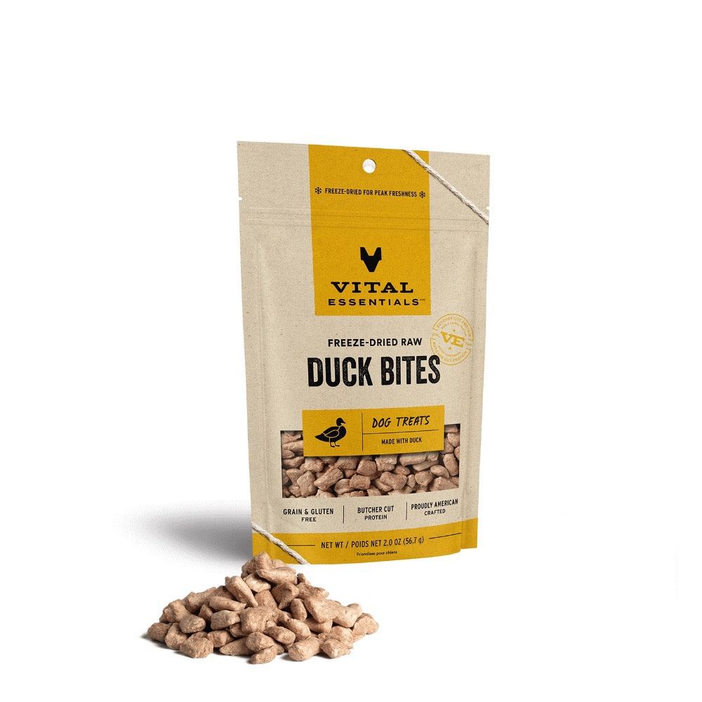 Vital Essentials® Freeze-Dried Duck Bites Dog Treats, 2 oz