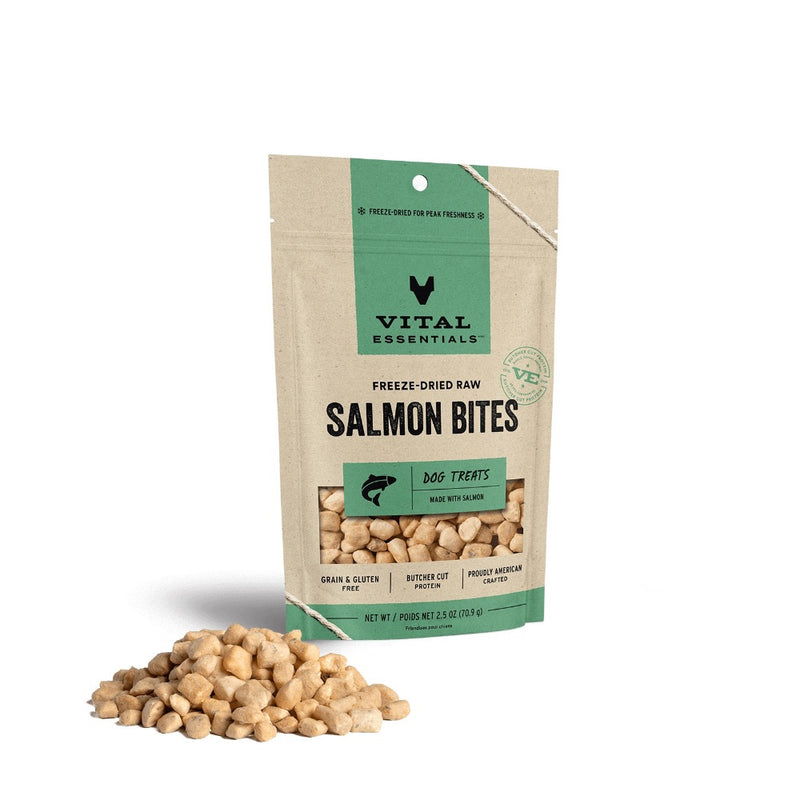 Vital Essentials® Freeze-Dried Raw Salmon Bites Dog Treats, 2.5 oz