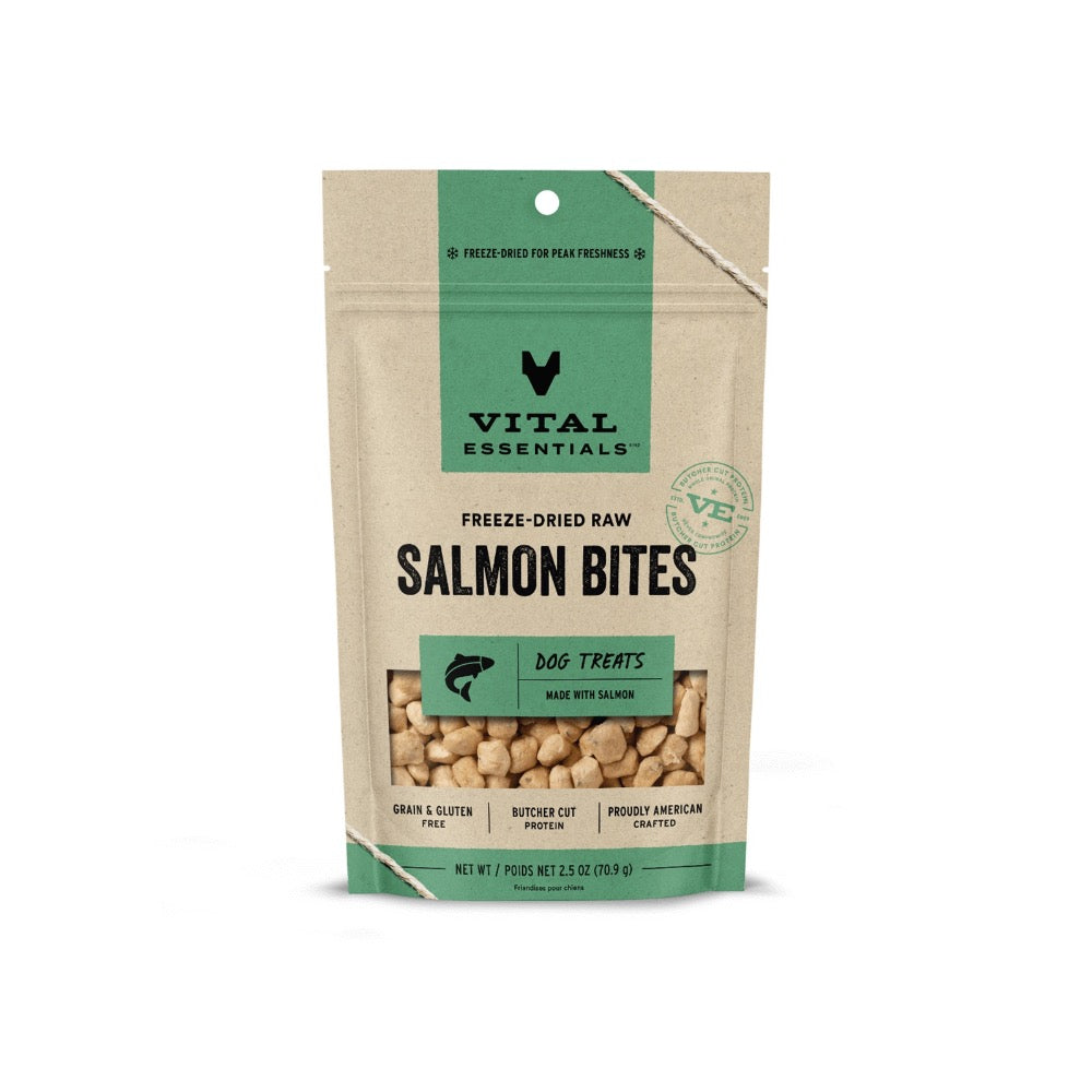 Vital Essentials® Freeze-Dried Raw Salmon Bites Dog Treats, 2.5 oz