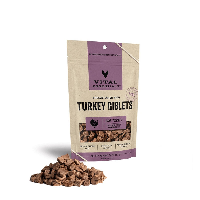 Vital Essentials® Freeze-Dried Raw Turkey Giblets Dog Treats, 2.0 oz