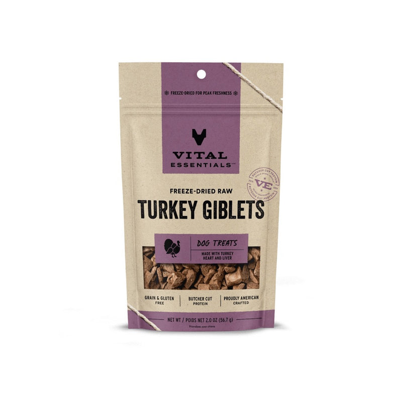 Vital Essentials® Freeze-Dried Raw Turkey Giblets Dog Treats, 2.0 oz