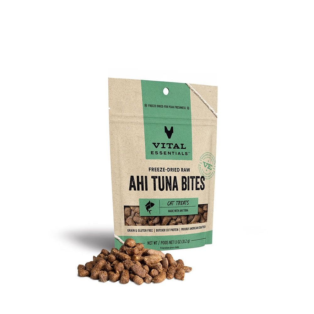 Vital Essentials® Freeze-Dried Ahi Tuna Bites Cat Treats- 1.1 oz