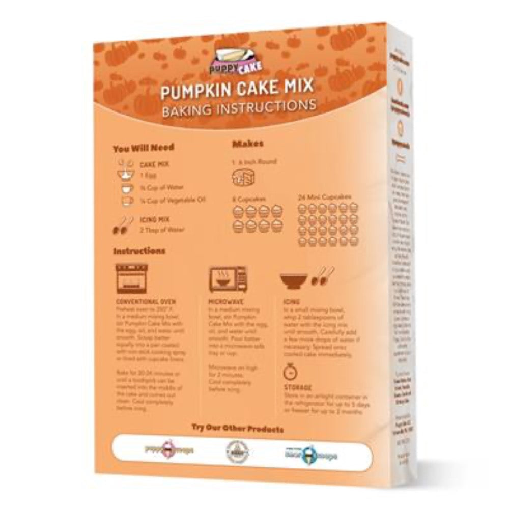 Puppy Cake Mix and Frosting - Pumpkin Spice (Wheat-Free)